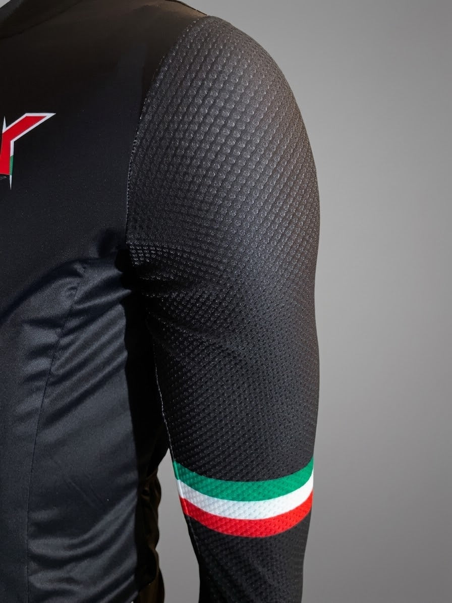 Maillot vélo femme manches longues XC Heritage Stripe noir – photo 6