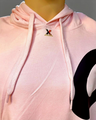 Détail du col du Hoodie XC Indar : cordon de serrage plat et bord-côte 2x1