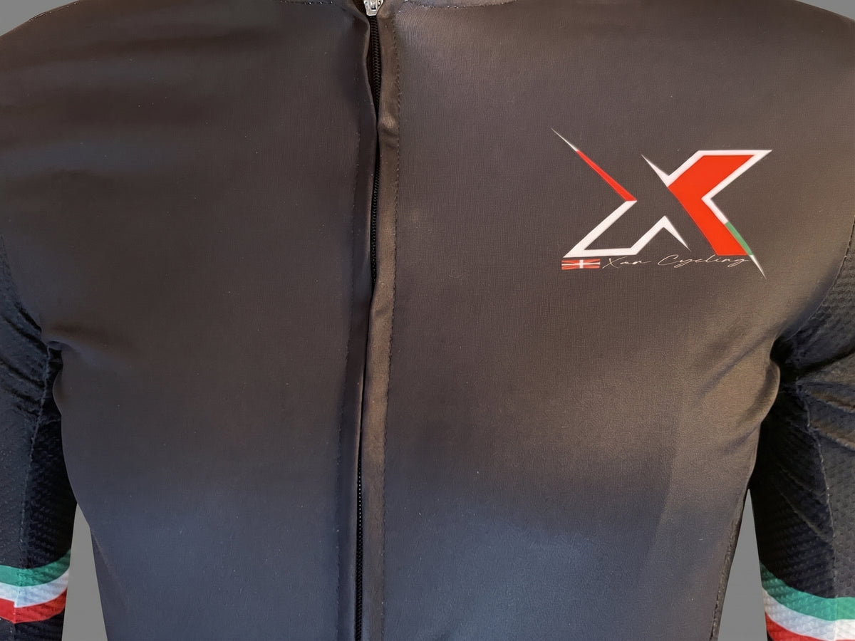 Maillot vélo femme manches longues XC Heritage Stripe noir – photo 3