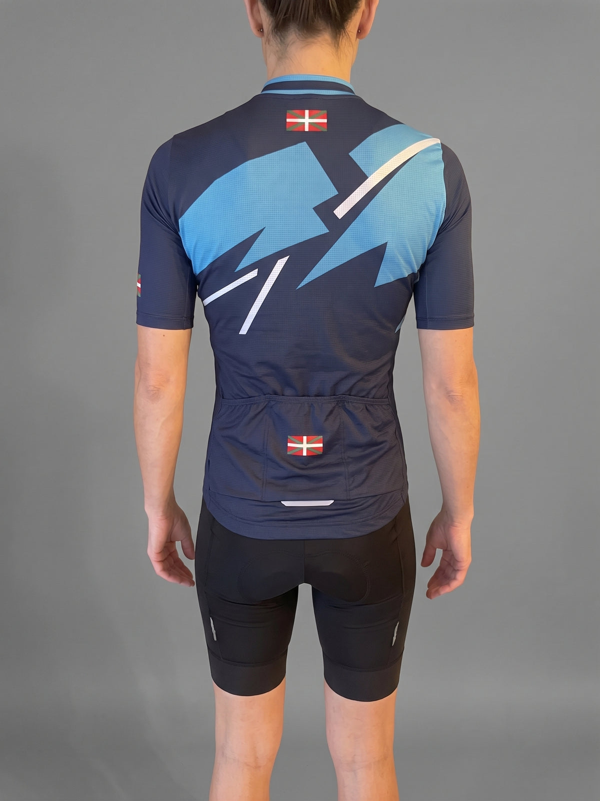 Maillot cyclisme femme XC Pro Fit Bayonne bleu marine et azur – photo 6