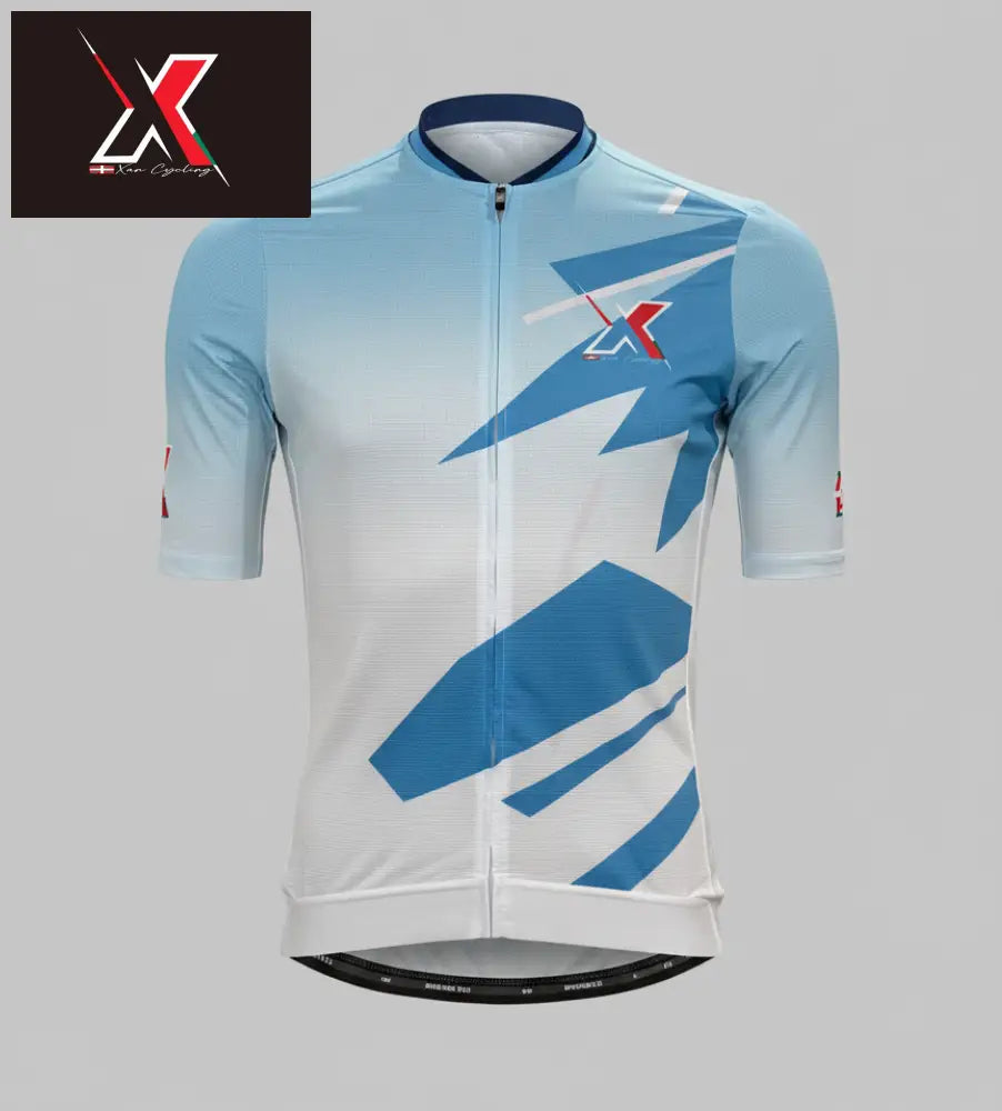 Maillot Cycliste Homme RADSPORT – Blanc, XL, Fermeture éclair Complète – Occasion Très Bon état